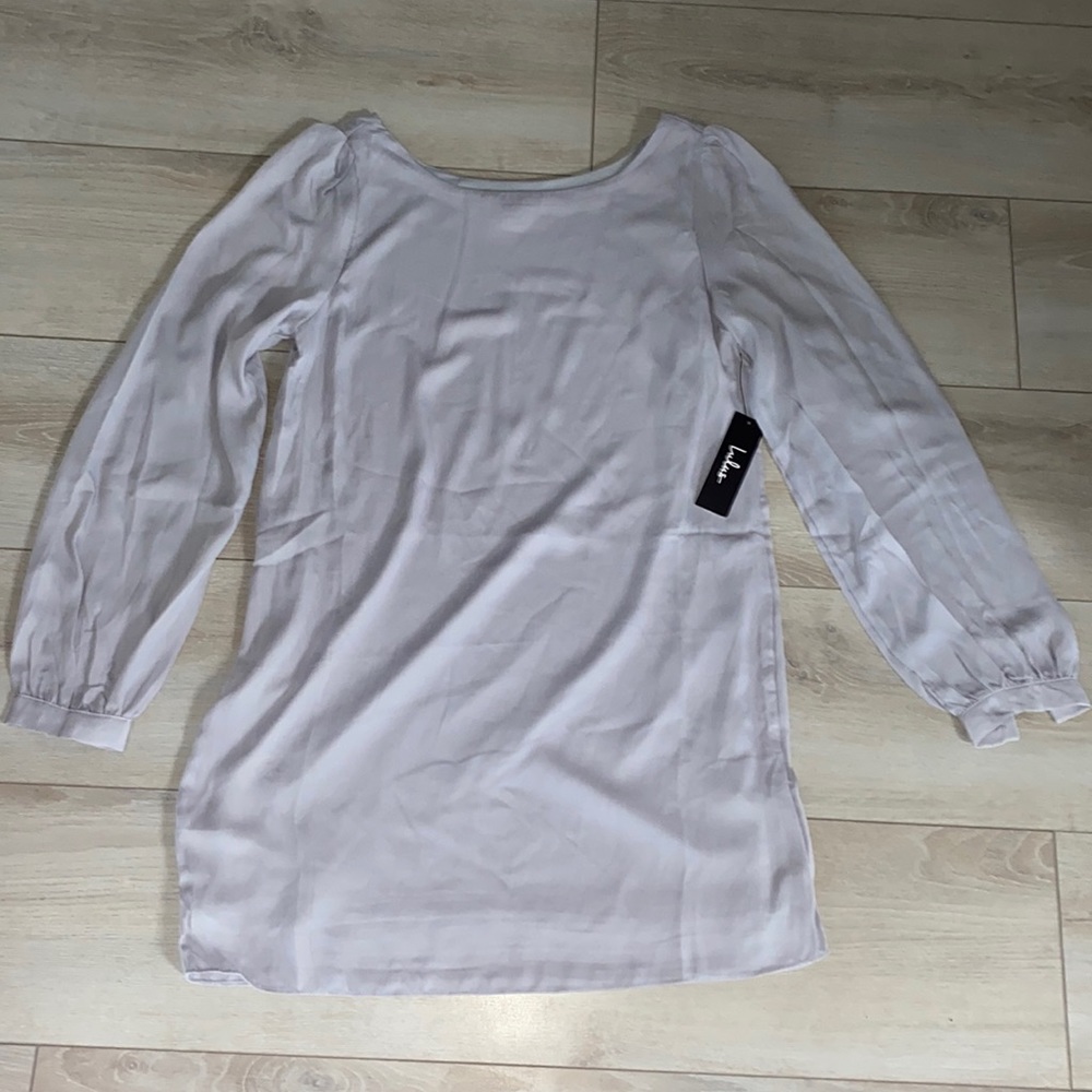 NWT Status Update Light Grey Shift Lulus dress